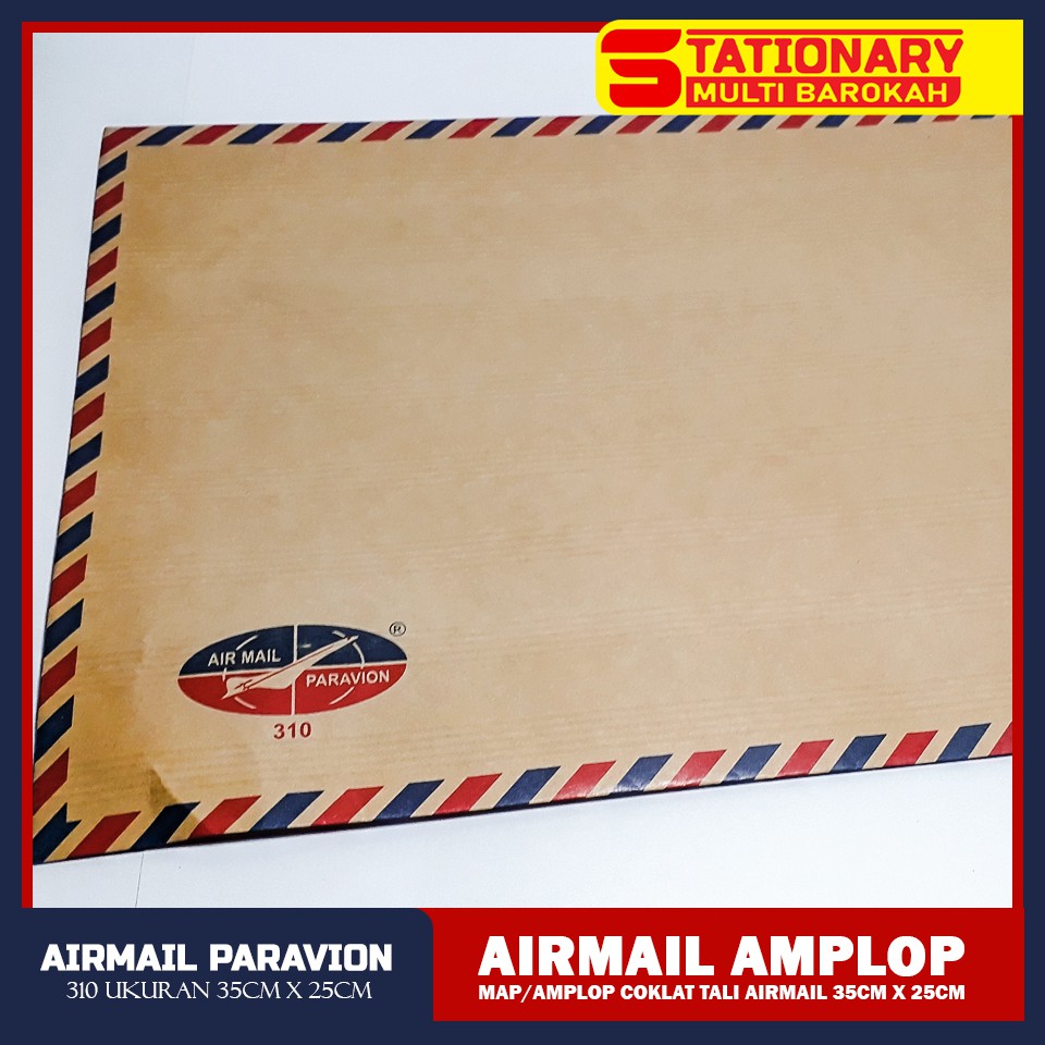 Amplop Coklat Tali Airmail 310 Folio Isi 50