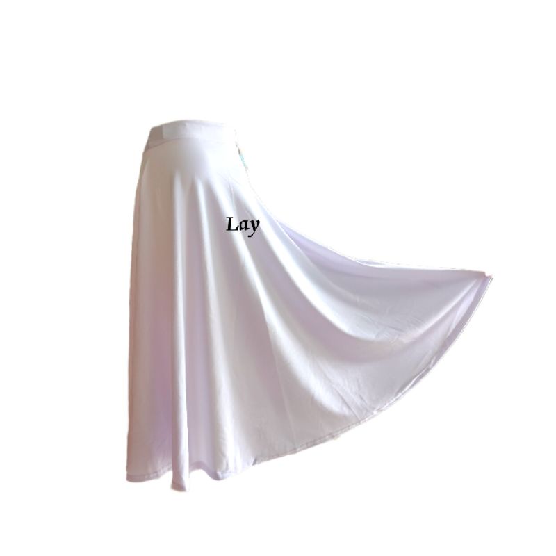 Rok Jodda Scuba Premium // Rok Payung murah // Rok Scuba premium-Putih