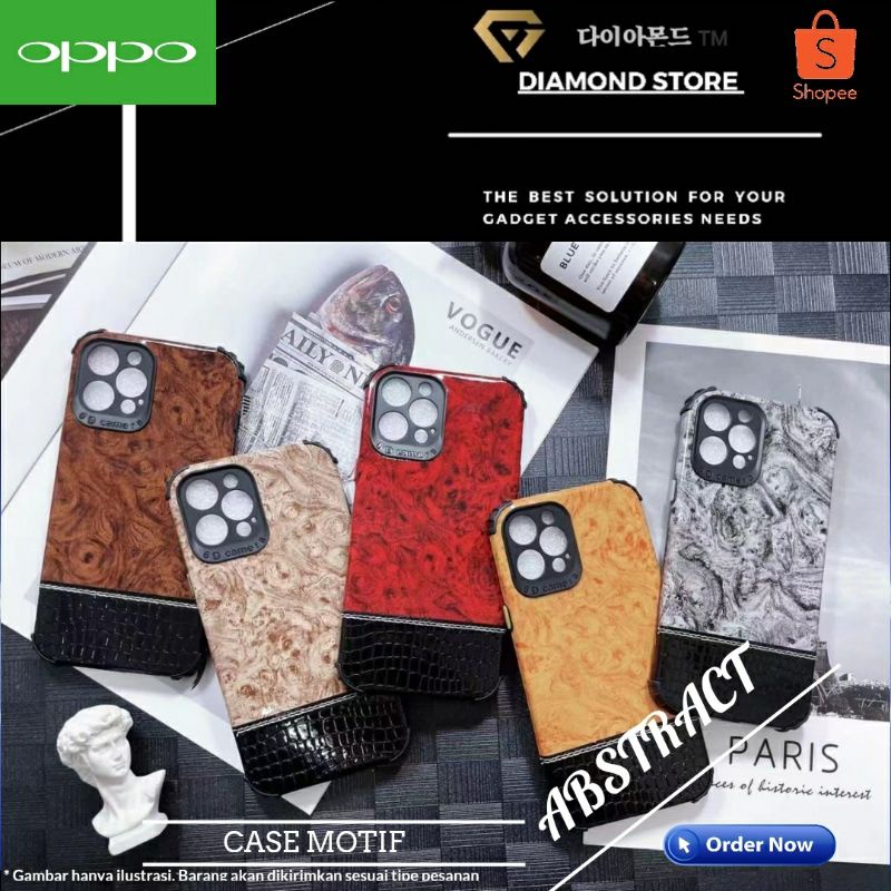 OPPO SOFTSHELL CASE MOTIF ABSTRAK OPPO A3S A15 A54 RENO 6 4G