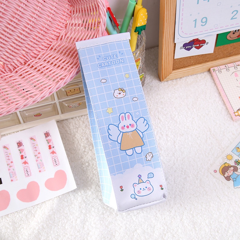 MURMURE.ID | TEMPAT PENSIL UNIK MILK COOKIES KOTAK PENSIL BUNGKUS JAJAN CIKI SNACK PC039-CUTE CARTOON - BIRU