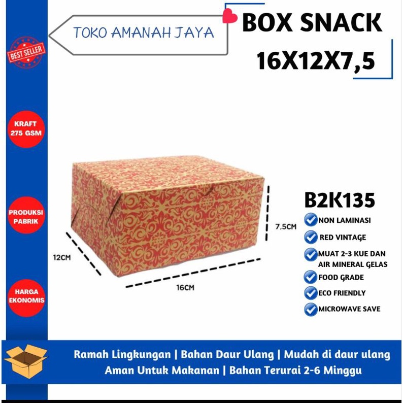 

Dus snack motif batik ukuran 12X16 CM-50 lembar