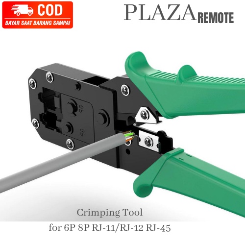 Crimping Tool Crimping Pliers Network Cable CrimpTool for 6P 8P RJ-11/RJ-12 RJ-45 DENGAN PENJEPIT