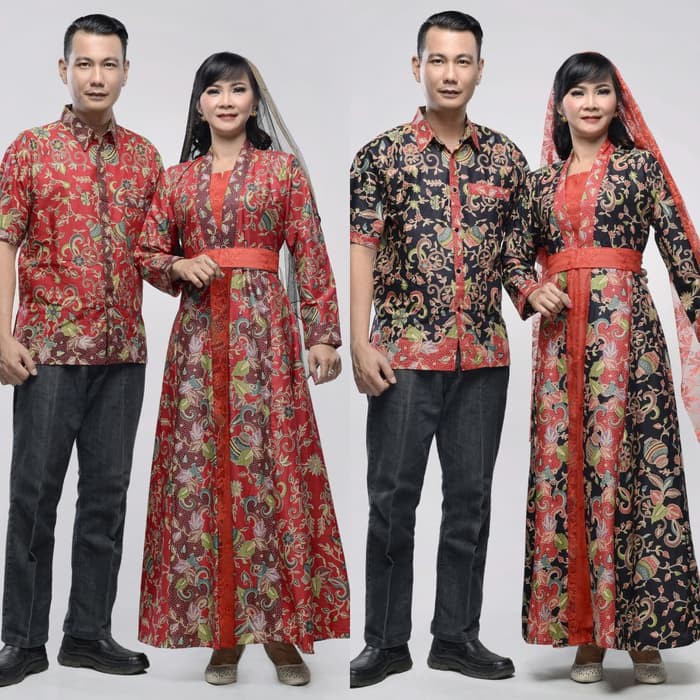 Parling Laris! batik sarimbit gamis/batik couple katun +brokat/ sarimbit KD gentong