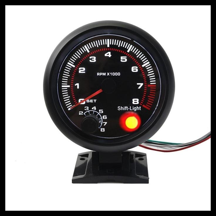 TERBARUU 3.75'' Universal Tachometer autometer Defi mobil Tacho Gauge 0-8000 SALE