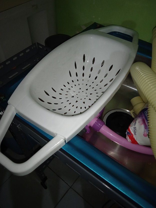 Keranjang Wastafel (keranjang Tirisan Lipat Untuk Mencuci Buah Dan Sayur 2in1)