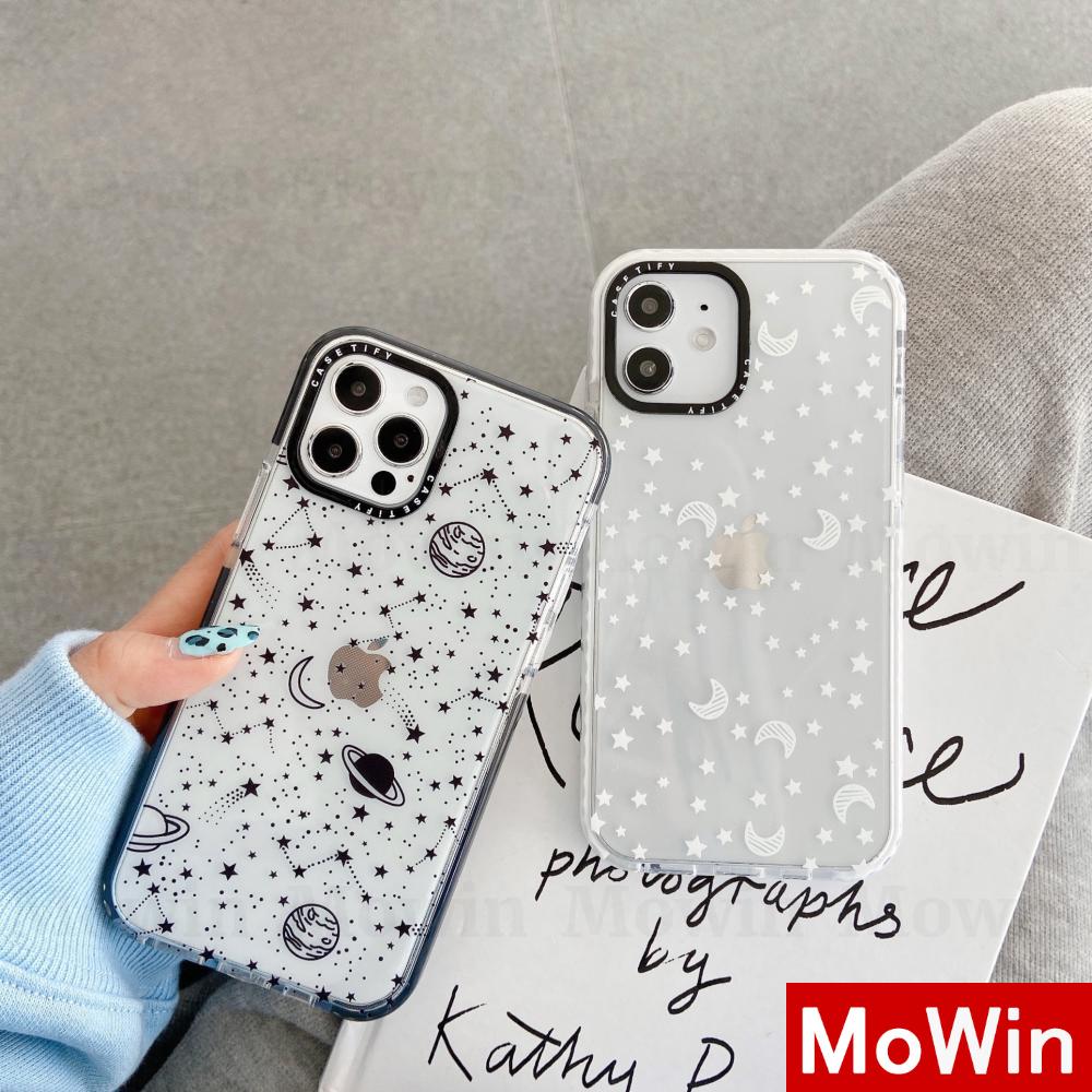 Mowin - Soft Case Tpu Transparan Motif Langit Berbintang Untuk Iphone 11 / 7 / Xs Max / Se / 7plus / Se 2020 / 8 / Xr / 8plus / 12