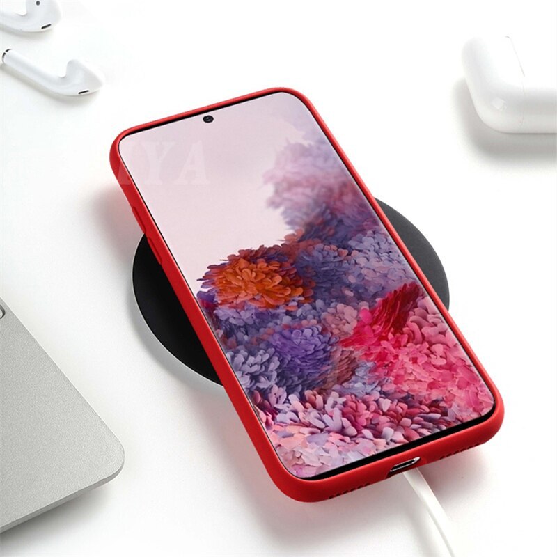 New Liquid Silicone Case For Samsung Galaxy A02S A12 M51 A11 A21S S20 FE S21 S21 Plus S21 Ultra Soft TPU Protective Cover IYA