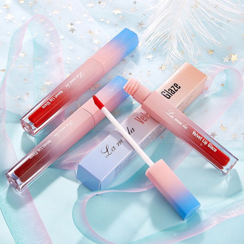 GIRLSNEED77 - LAMEILA 1011 BLUEPINK VELVET LIP GLAZE - Lipstick Murah - Lipstik Cair - Lip Tint BISA GROSIR ECERAN BERKUALITAS Girlsneed Medan