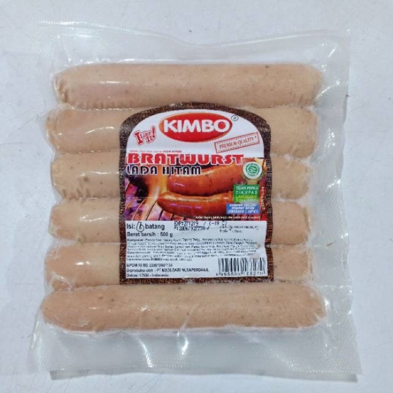 

KIMBO bratwust lada hitam 6s 500gr