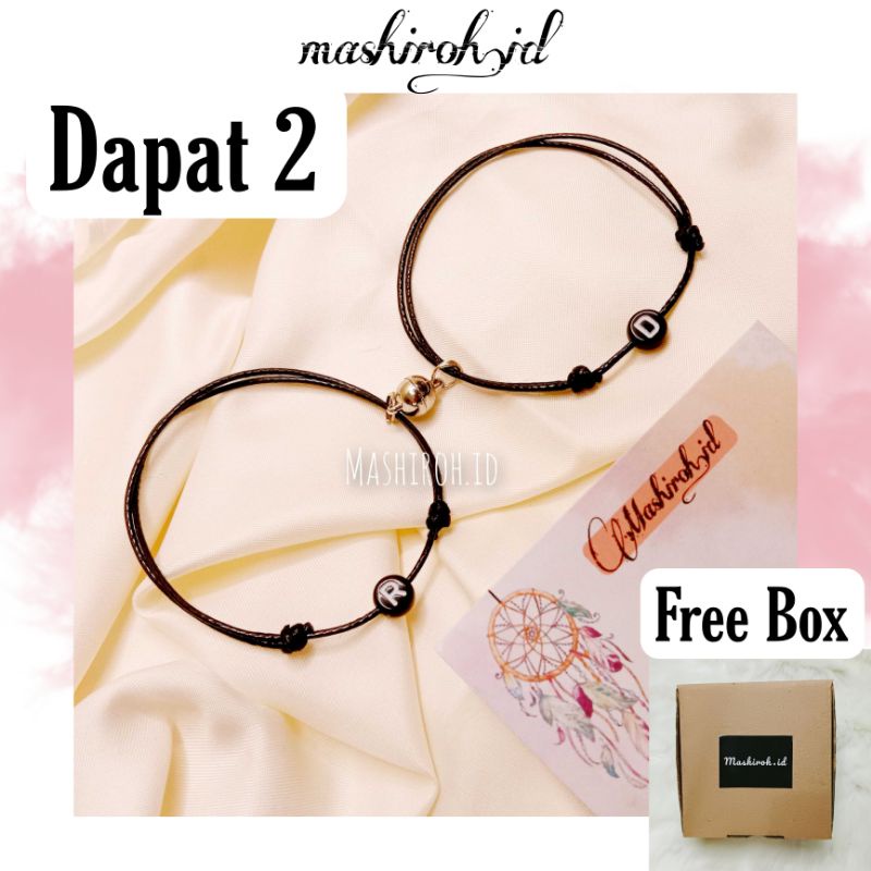 GELANG COUPLE HURUF BULAT/GELANG INISIAL HURUF