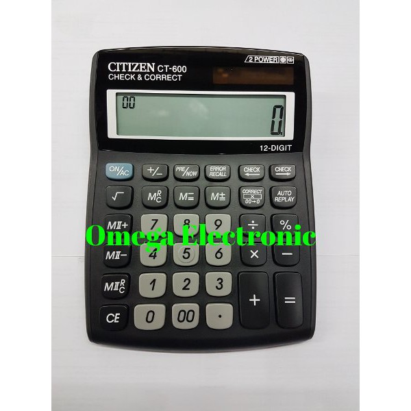 ORIGINAL CITIZEN CT-600J - Kalkulator Meja Office Check Correct CT 600