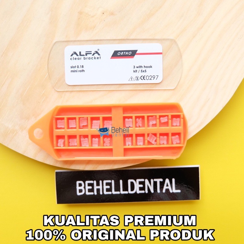 ORI BRACKET BEHEL PERMANEN ALFA CLEAR CERAMIC / BENING TRANSFARAN TRANSPARAN KERAMIC BEHELLDENTAL