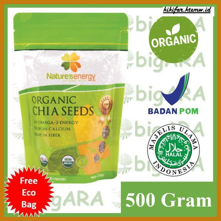 

GNIREKDOOF- NATURE'S ENERGY CHIA SEEDS 500GR NATURE NATURES CHIA SEED 500G 500 -ORIGINAL.