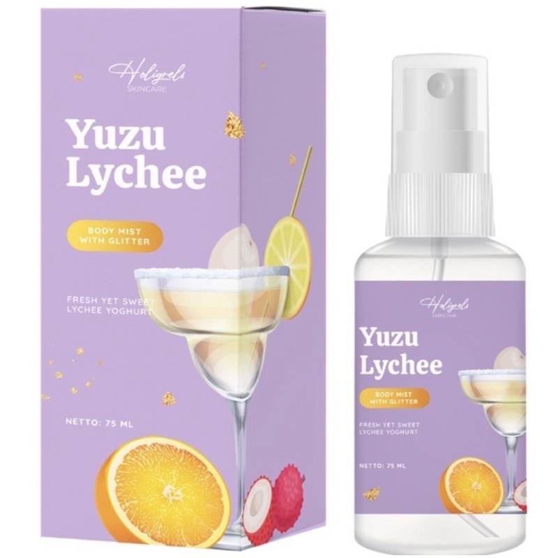 [+1GIFT] READY!! Holigrels body mist parfume VANILLA ECLAIR POPCORN HOLIGREL KALA BODYMIST-Deospray yuzu lychee