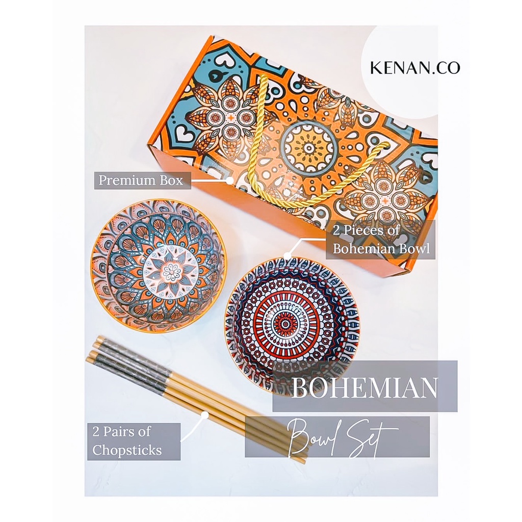 Premium Bowl Set Bohemian isi 2