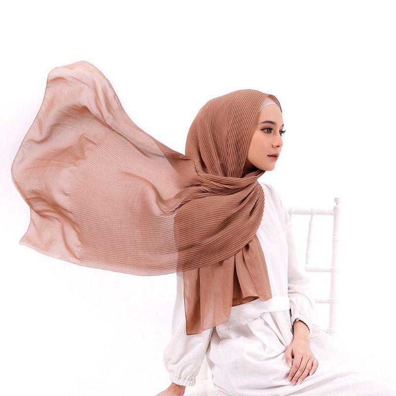 PASHMINA FULL PLISKET 180x75 BABYDOLL PREMIUM /PASHMINA PLISKET LIDI / PLEATED SHAWL