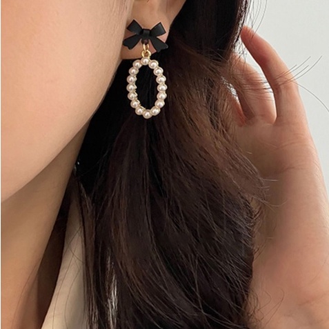 Anting Mutiara Bahan Metal Gaya Korea Untuk Wanita