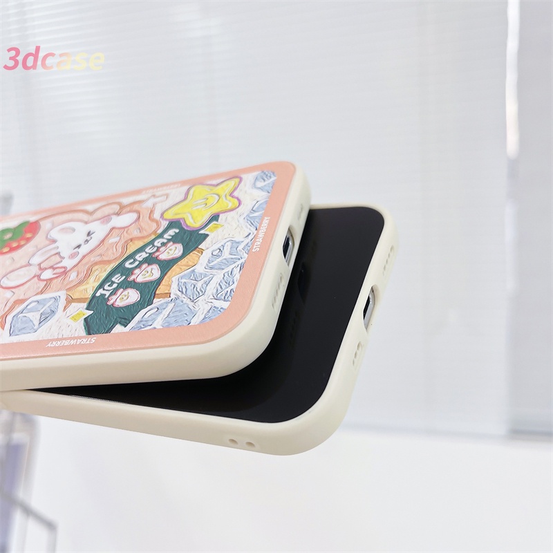 Casing OPPO A15 A54 A5S A3S A16 A95 A7 A5 A9 A31 A53 2020 A12 A1K Reno 5 4 5F 4F A74 A15S A52 A11K A92 A35 A11 A93 A32 A72 A94 A53S F17 PRO A16S A12S A12E A33 Y20 Y12 5 5i C3 C25 C12 A12 Cartoon Ice Cream Silicone Case