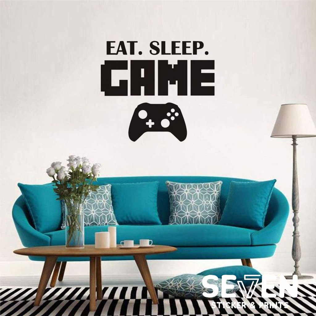 Wall Sticker/Cutting Sticker/Stiker Dinding - Eat Sleep Game