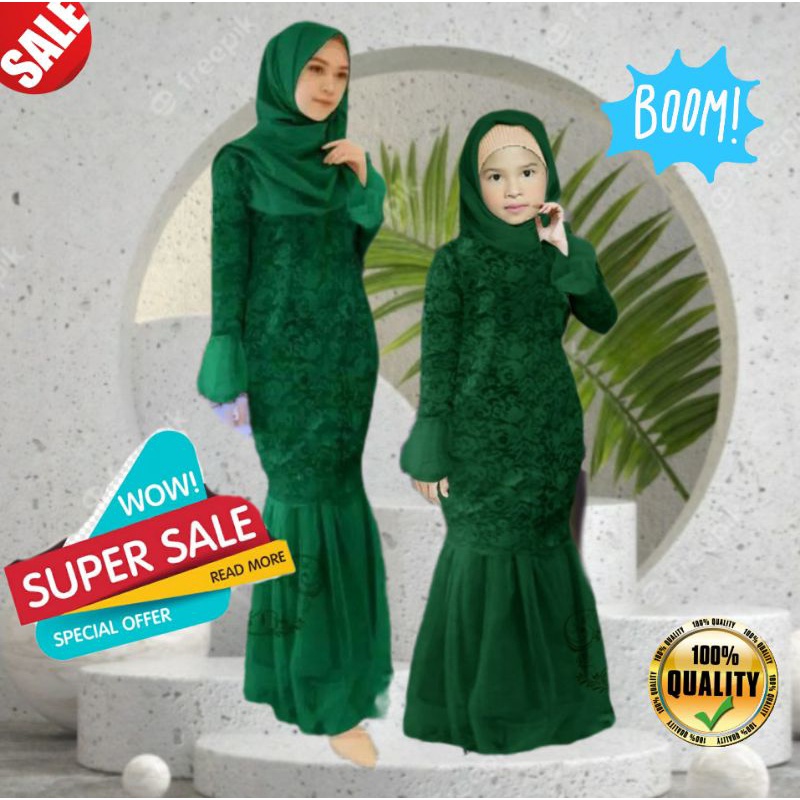 Baju Couple Brukat Ibu Anak Perempuan Pesta Kondangan Kekinian Murah Undangan Lamaran Casual Terbaru