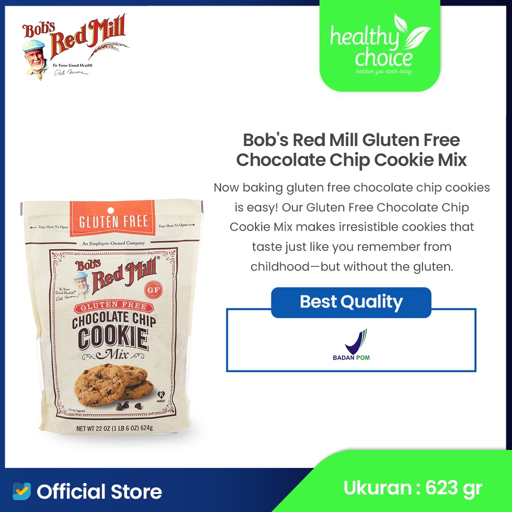 

Bob's Red Mill Gluten Free Chocolate Chip Cookie Mix 624 gr