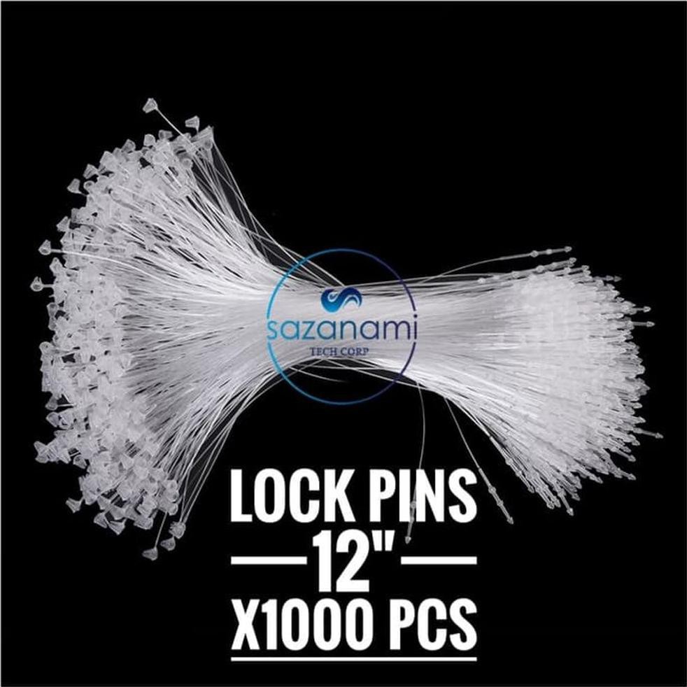 

TERMURAH X1000 Pcs LOCK PINS 12 INCH LOOP PINS TALI HANG TAG 12 INCH LOCK PIN