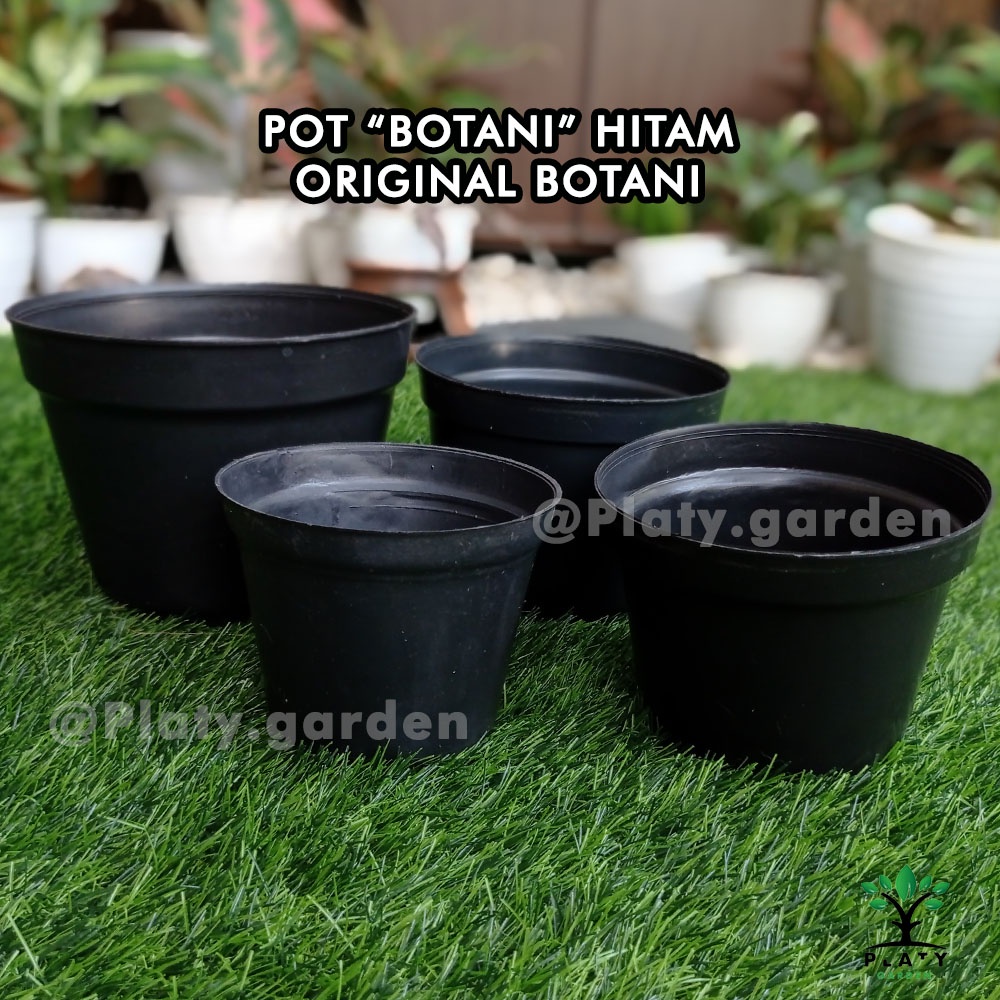 Pot Botani Hitam | (12cm - 20cm)