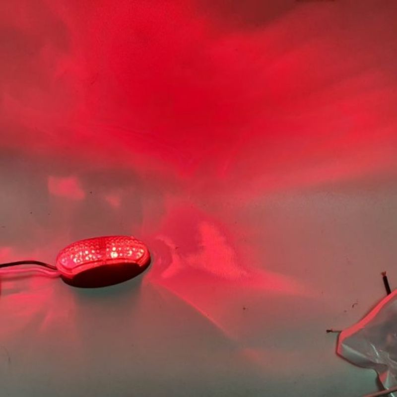 LAMPU VARIASI BAK TRUCK LED TRUK ULAT BULU 9-30 VOLT - Merah
