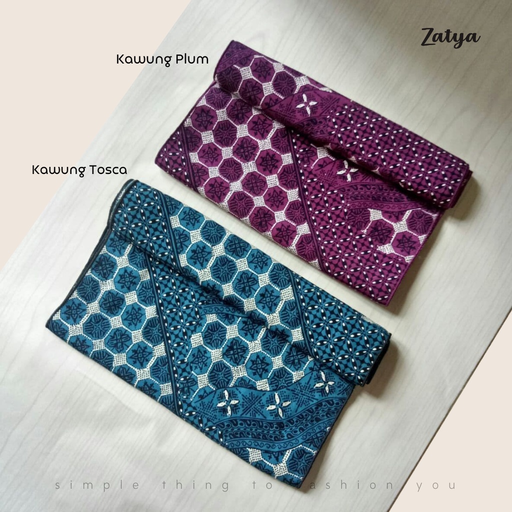 New Arrival ZATYA Long Syal/Scarf Batik Silk Series-Kawung Tosca