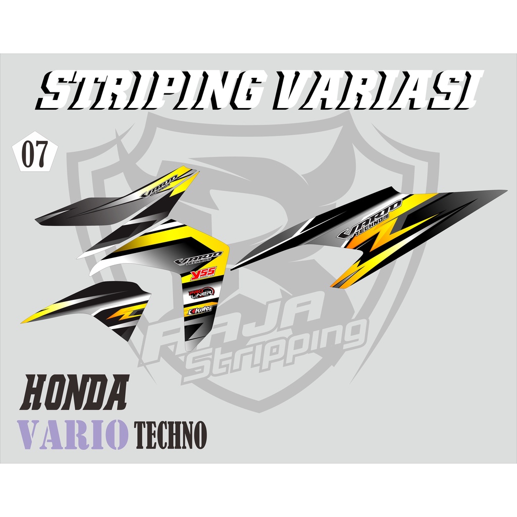 Striping Honda Vario Techno_Stiker Striping Vario Techno 110 Custom Minimalis Kode 07