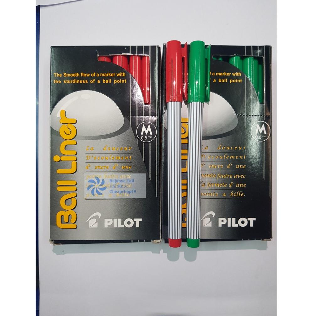 

[KODE JQKTT] PULPEN PILOT BALLINER / Merah / Hijau / Pena