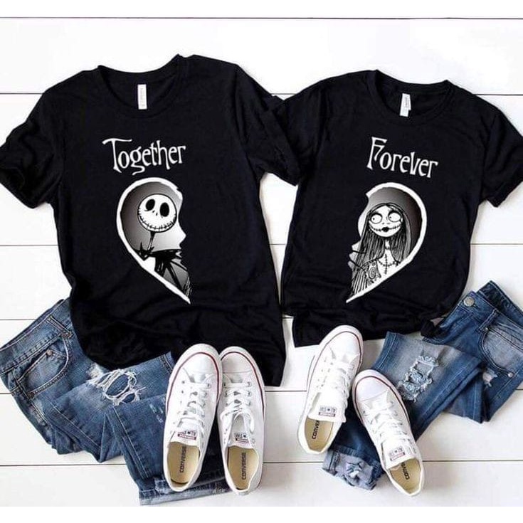 MYSTIQUE.ID-BAJU KAOS COUPLE TOGETHER FOREVER T-SHIRT LUCU DAN AESTHETIC