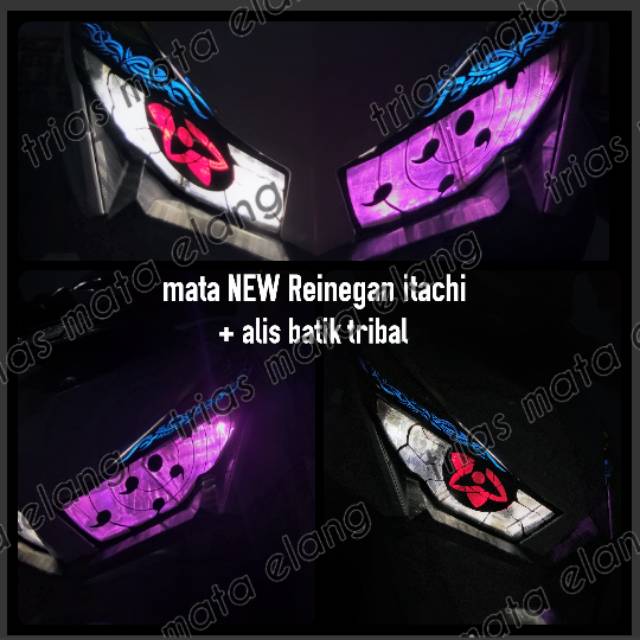 mata new reinegan itachi dan alis batik tribal vario led 2015-2017