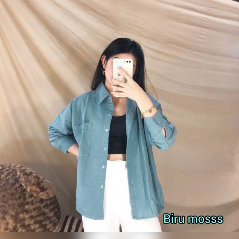 KEMEJA WANITA OLIVIA SHIRT KEMEJA OVERSIZE