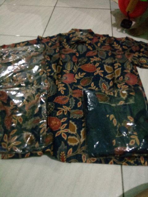 Sarimbit Keluarga/ Family Rok N Blus Wanita Mahadewi Prodo Broklat Biru Dongker