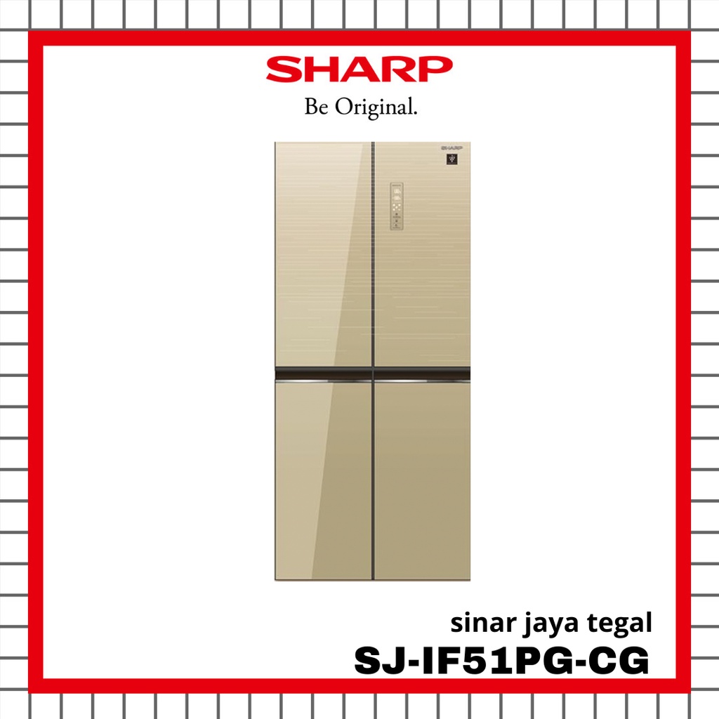 LEMARI ES SHARP SIDE BY SIDE SJ-IF51PG-CG / KULKAS SHARP SIDE BY SIDE SJ-IF51PG-CG