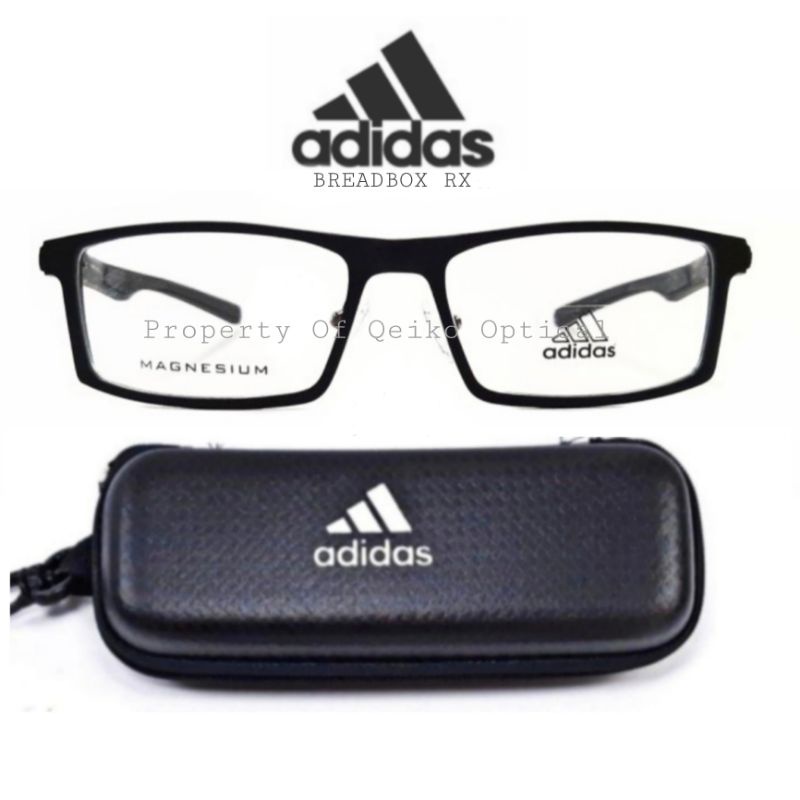 Kacamata Frame Pria Titanium Carbon Adidas BREADBOX RX C1 - Matte Black
