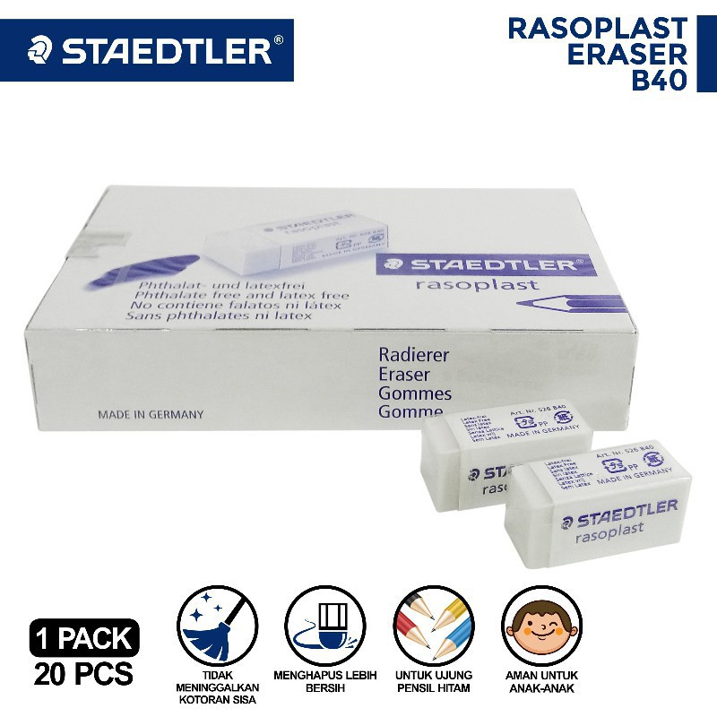 

PENGHAPUS PUTIH KECIL STAEDTLER PACK(40PCS) 橡皮