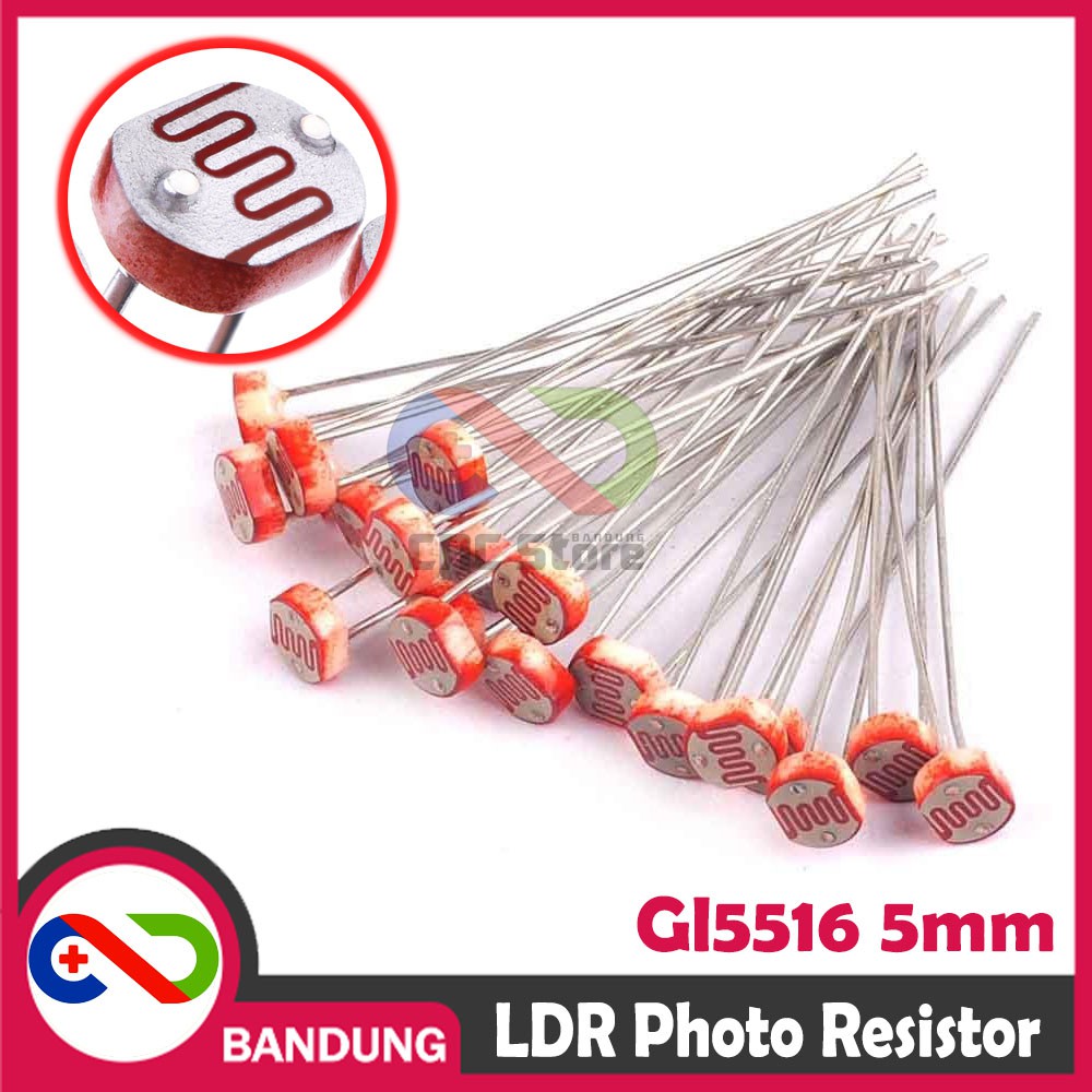 LDR GL5516 5MM PHOTORESISTOR PHOTO RESISTOR GL 5516