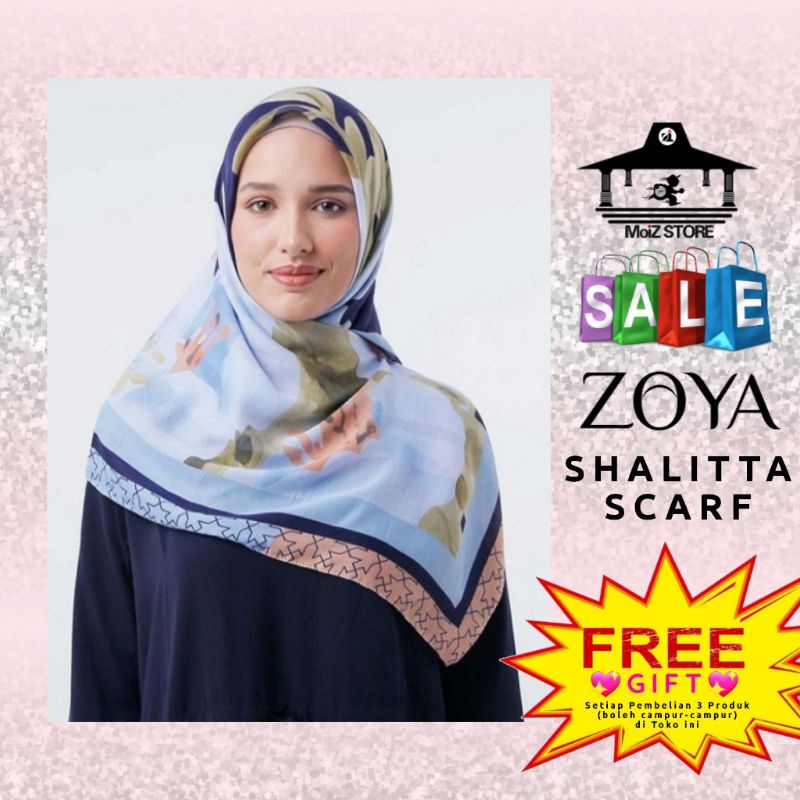 Zoya Kerudung Krudung Jilbab Hijab Scraf Segi Empat Segiempat Segi 4 Motif Zoya Shalitta Scraf Zoya