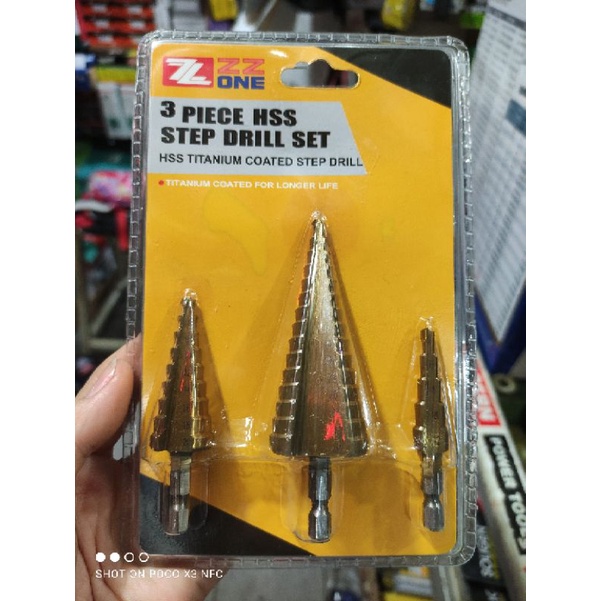 Mata Bor Pagoda Set 3pc 32mm Mata Bor Pagoda Multi Step Cone Drill