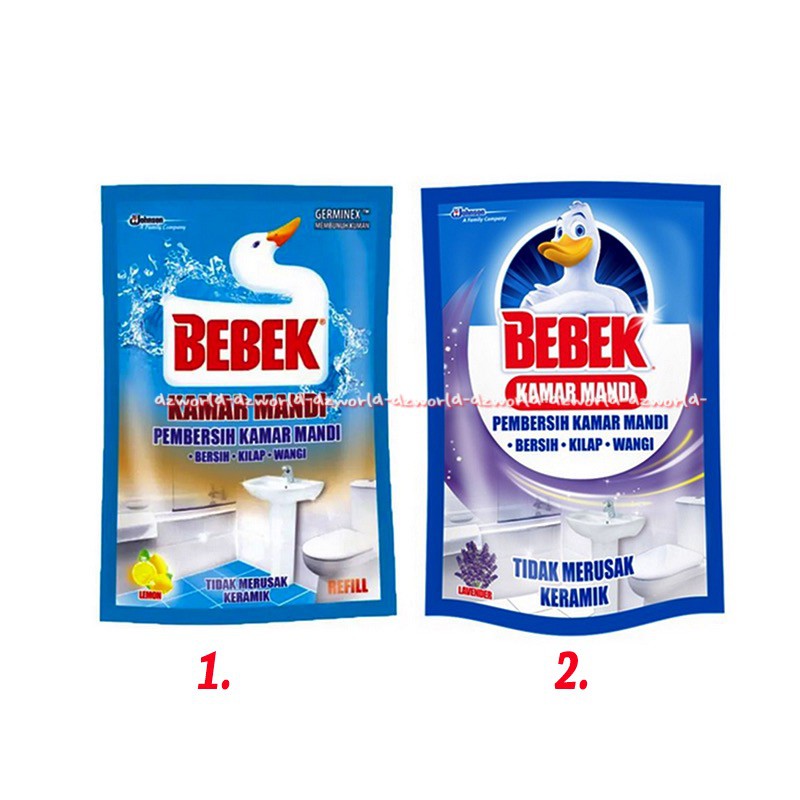 Bebek Kamar Mandi 400ml Pembersih Kamar Mandi Bebek Refill Pouch Isi Ulang Wangi Lemon Lavender Duck Bathroom Pembersih Wc Toilet Kamar Mandi 400 ml