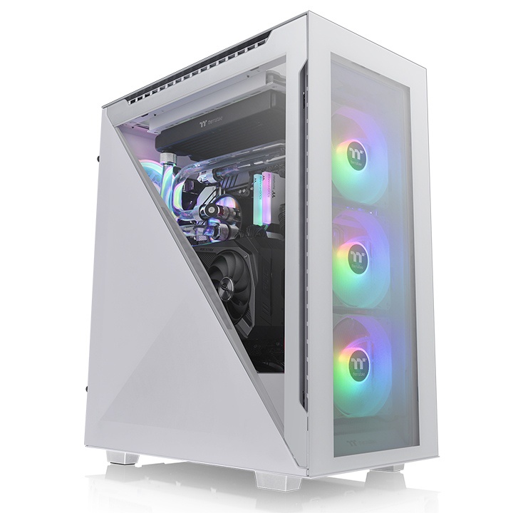 Thermaltake Casing Divider 500 TG Snow ARGB Mid Tower Chassis -White