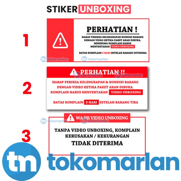 

100 Lembar Stiker Label Pengiriman Sticker Wajib Video Unboxing Paket Lucu Murah Glossy Anti Luntur