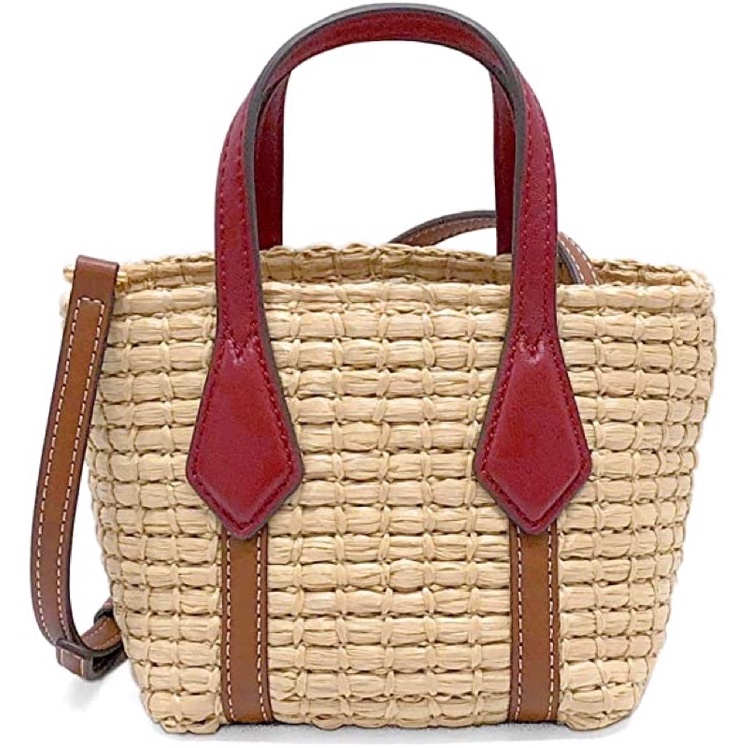 Tory Burch Perry Straw Nano Tote Bag TB 61986