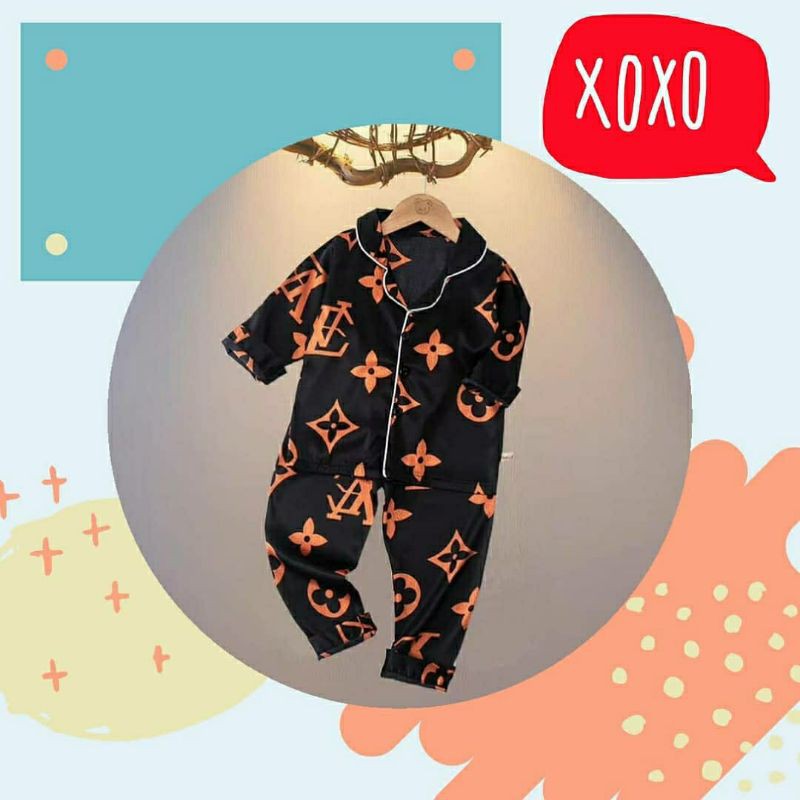 READY PIYAMA ANAK IMPORT KANCING DEPAN LVV