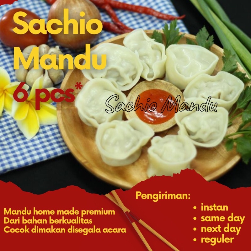 

Mandu Home Made isi 6 Pcs [ Frozen Food ] [ Dumpling ] [ dimsum ]