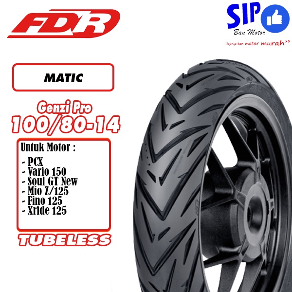 Ban motor matic FDR Genzi Pro 100 80 14 Tubeless