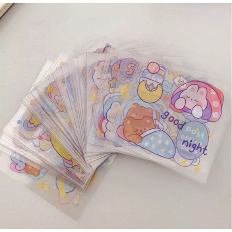 

10Pcs Stiker kartun lucu anti air dekorasi DIY scrap book