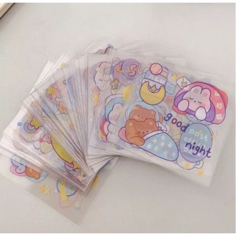 Stiker kartun lucu anti air dekorasi DIY scrap book